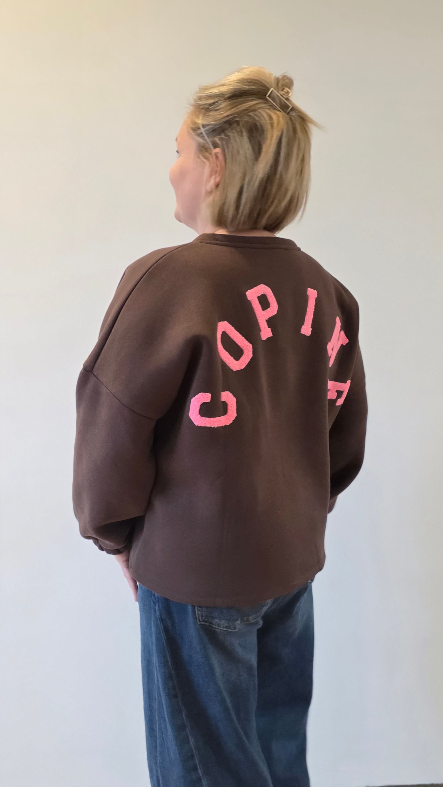 Copine sweater oversized chocolate