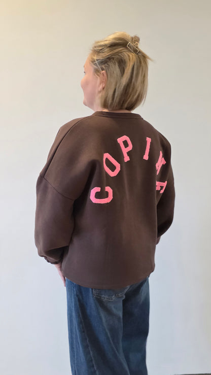 Copine sweater oversized chocolate