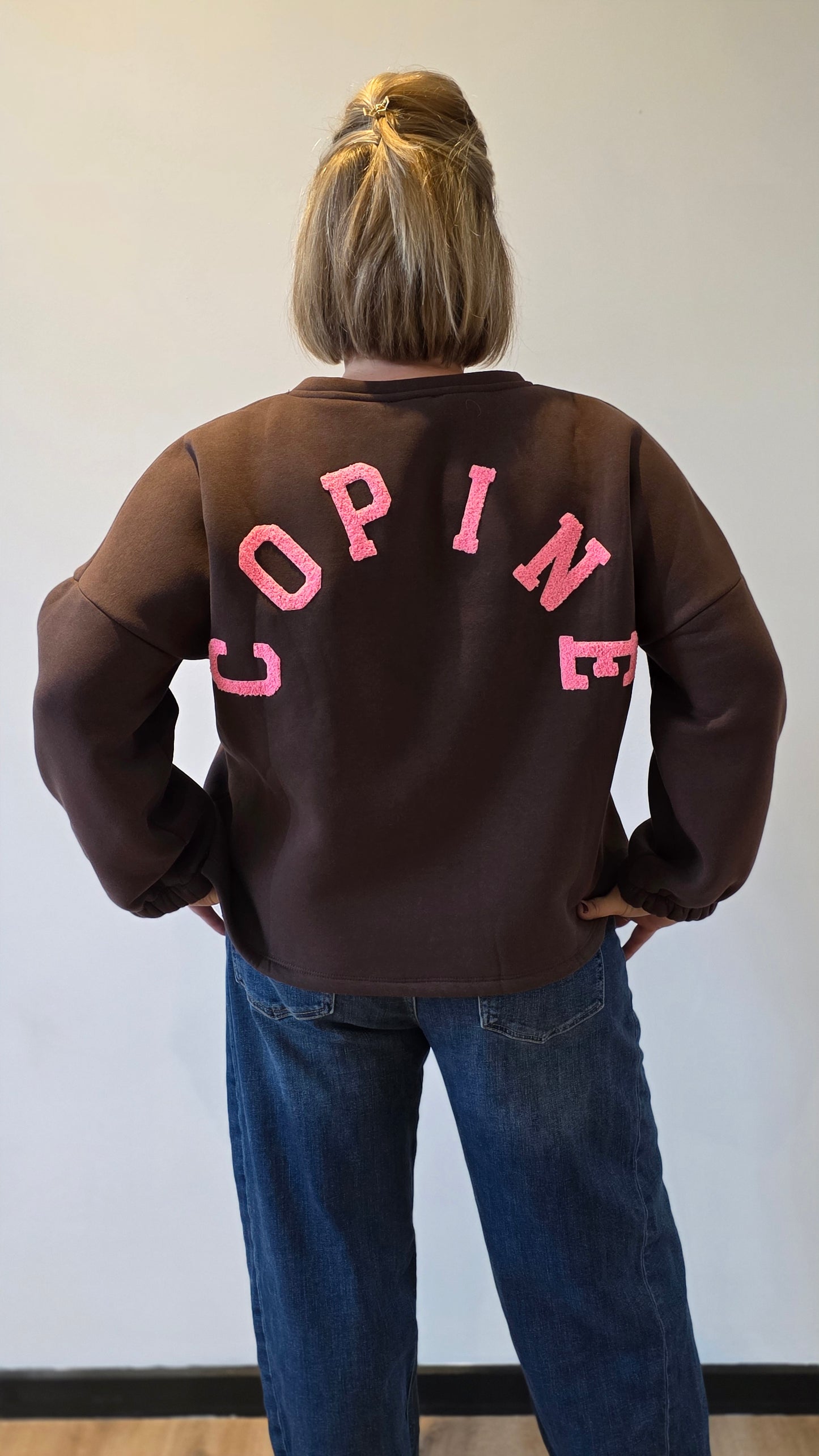 Copine sweater oversized chocolate