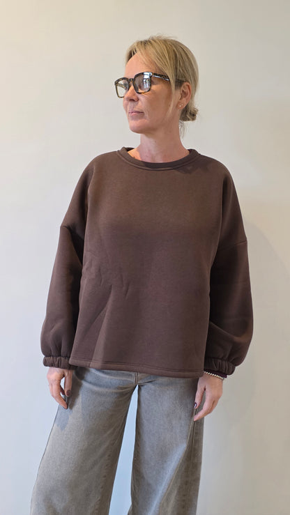 Copine sweater oversized chocolate