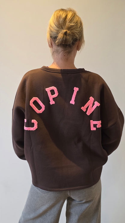 Copine sweater oversized chocolate