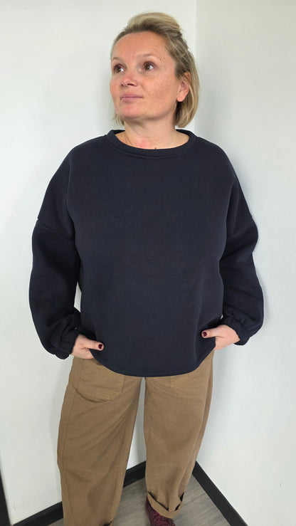 Copine sweater oversized blue marine