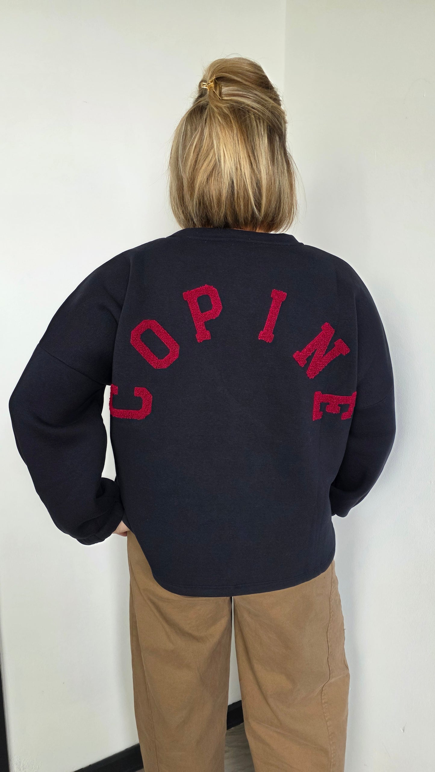 Copine sweater oversized blue marine