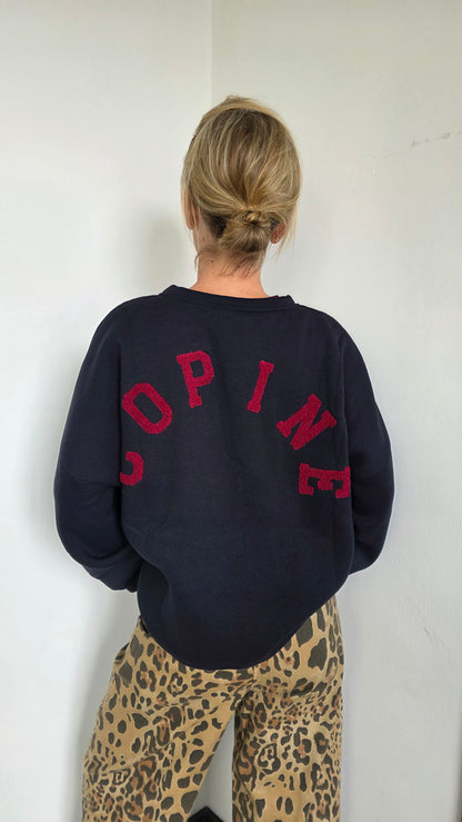 Copine sweater oversized blue marine