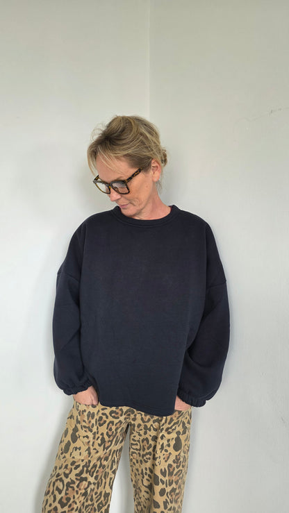 Copine sweater oversized blue marine