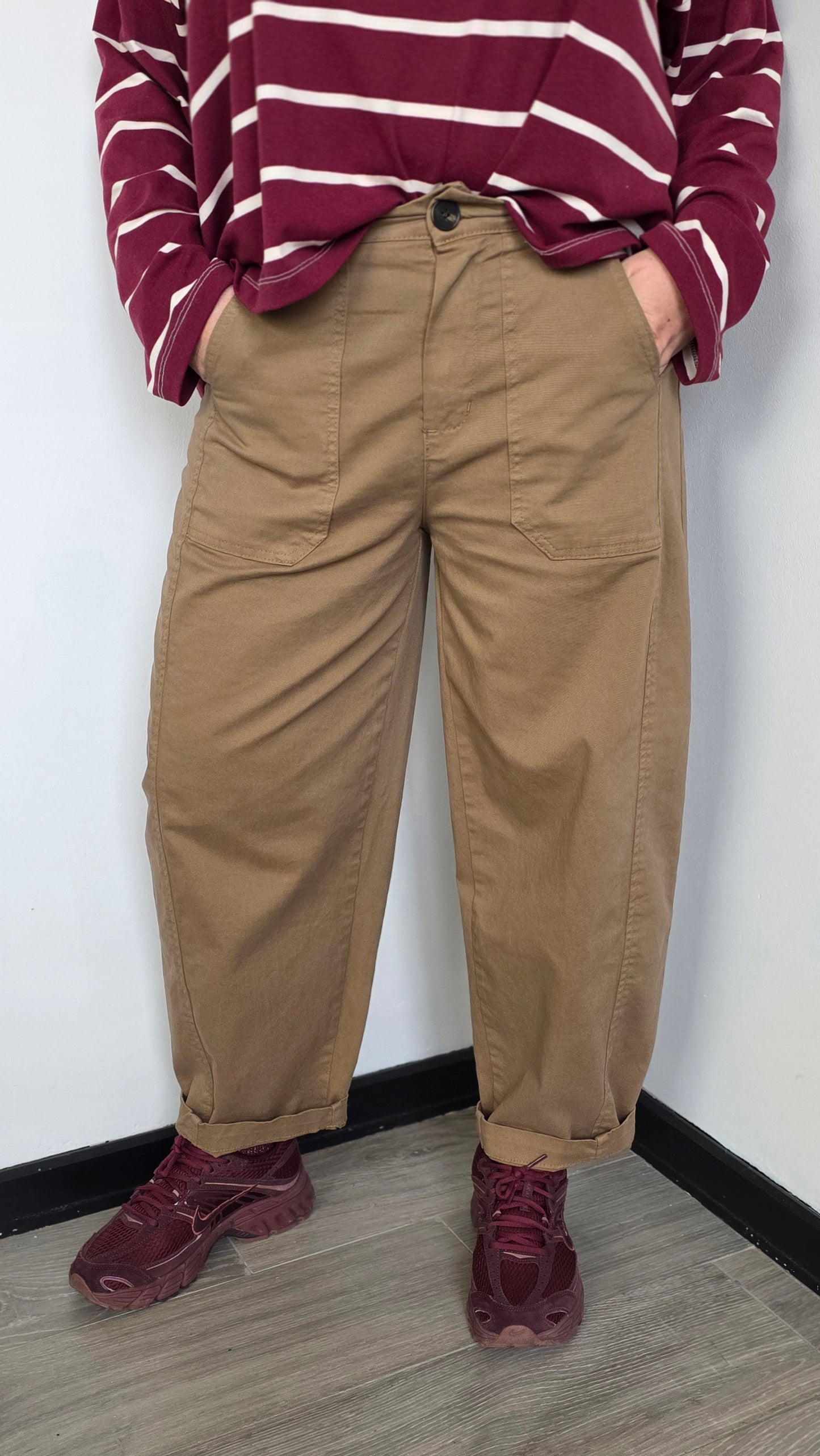 Ronja barrel pants beige