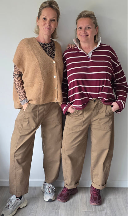 Ronja barrel pants beige