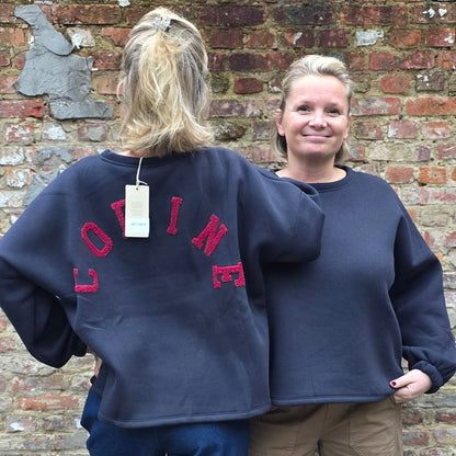 Copine sweater oversized blue marine