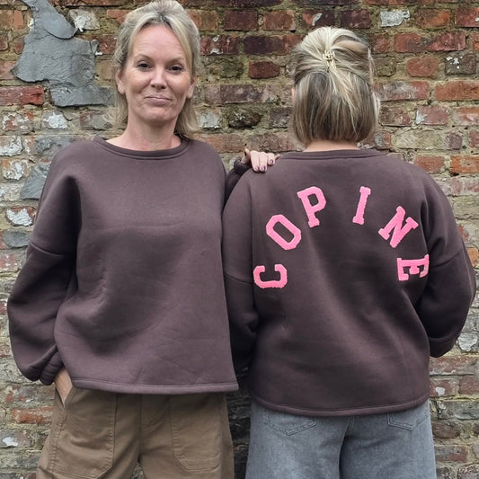 Copine sweater oversized chocolate