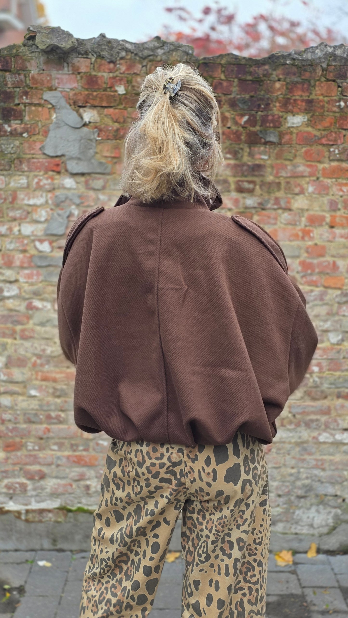 Cleo bomber jack oversized chocolate