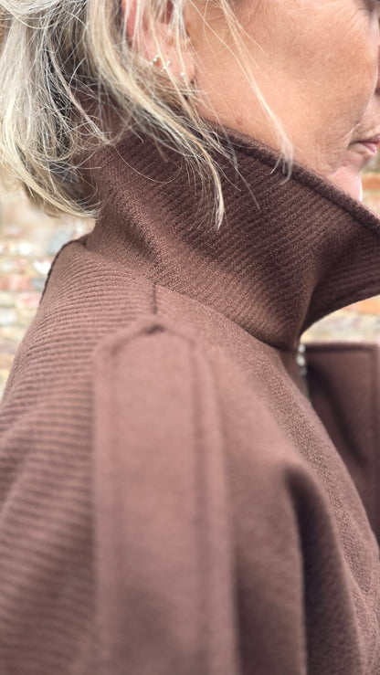 Cleo bomber jack oversized chocolate