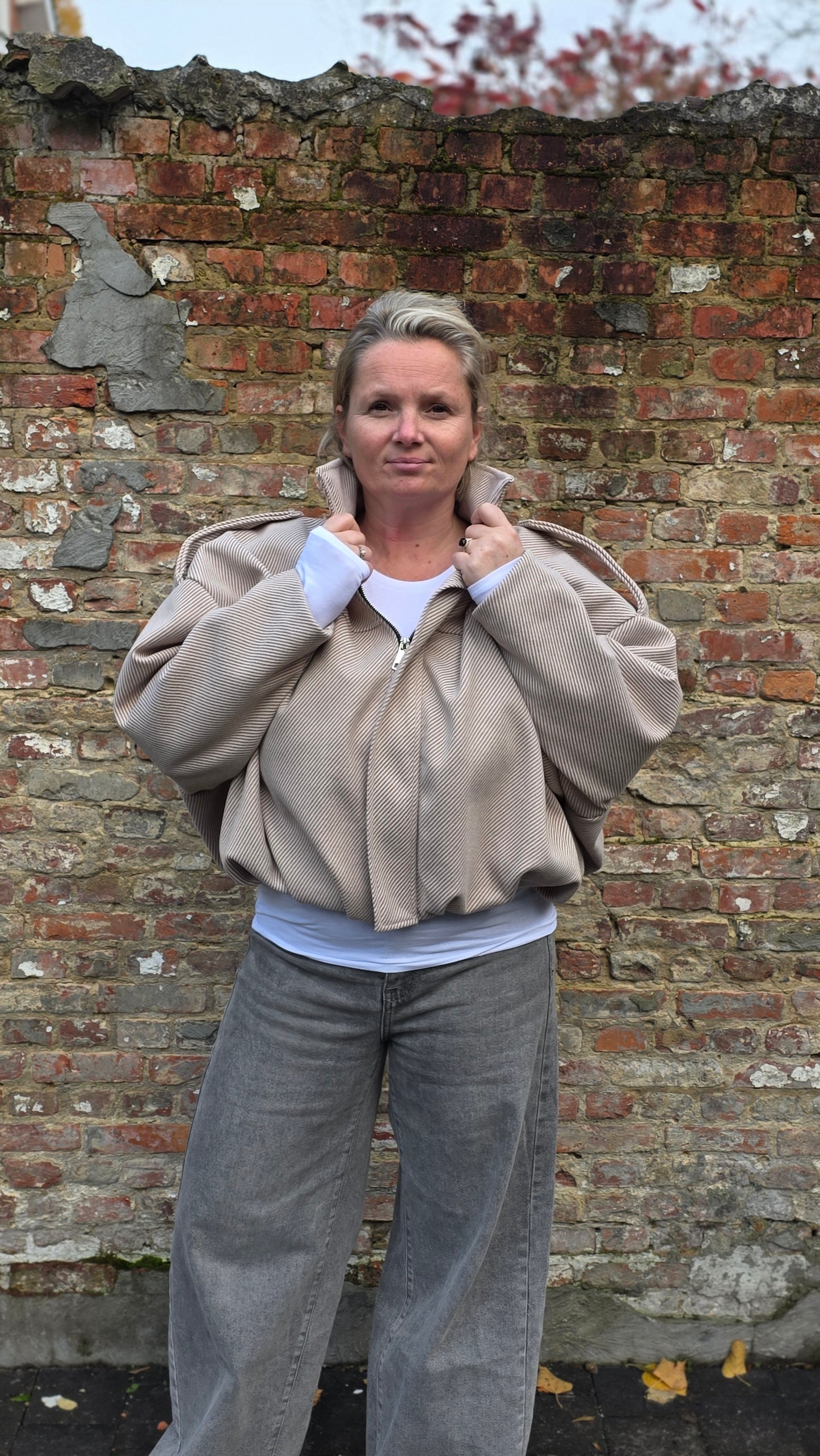 Cleo bomber jack oversized beige