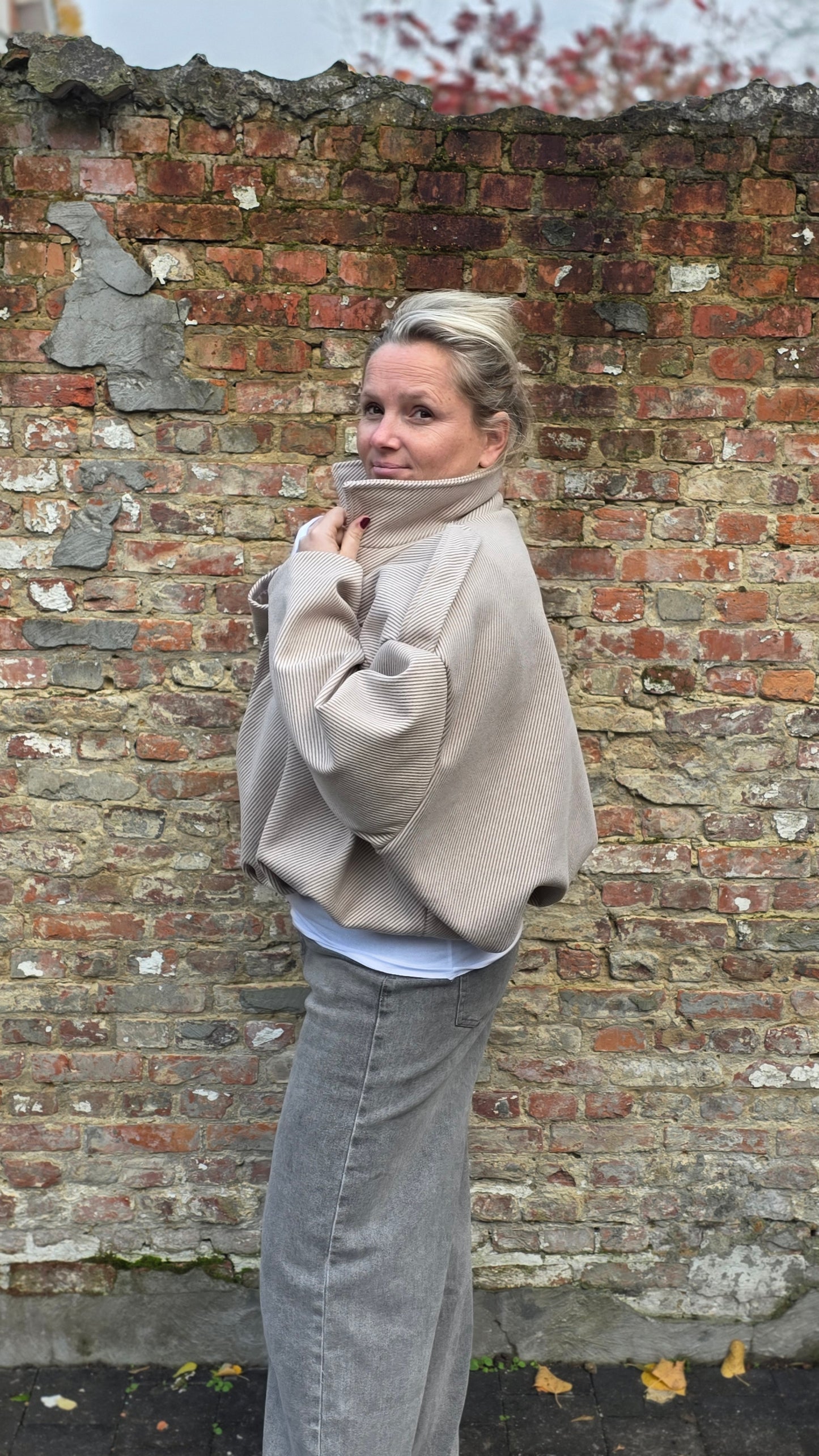 Cleo bomber jack oversized beige