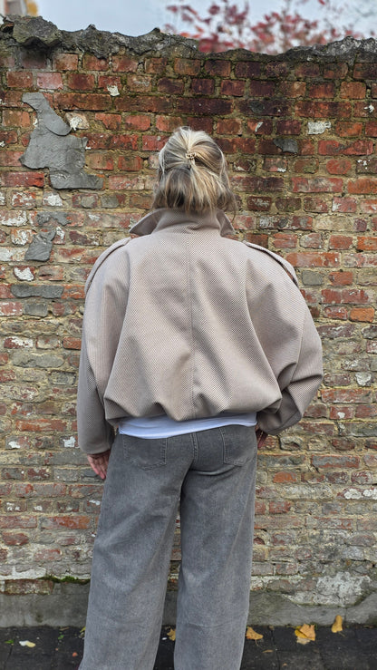 Cleo bomber jack oversized beige