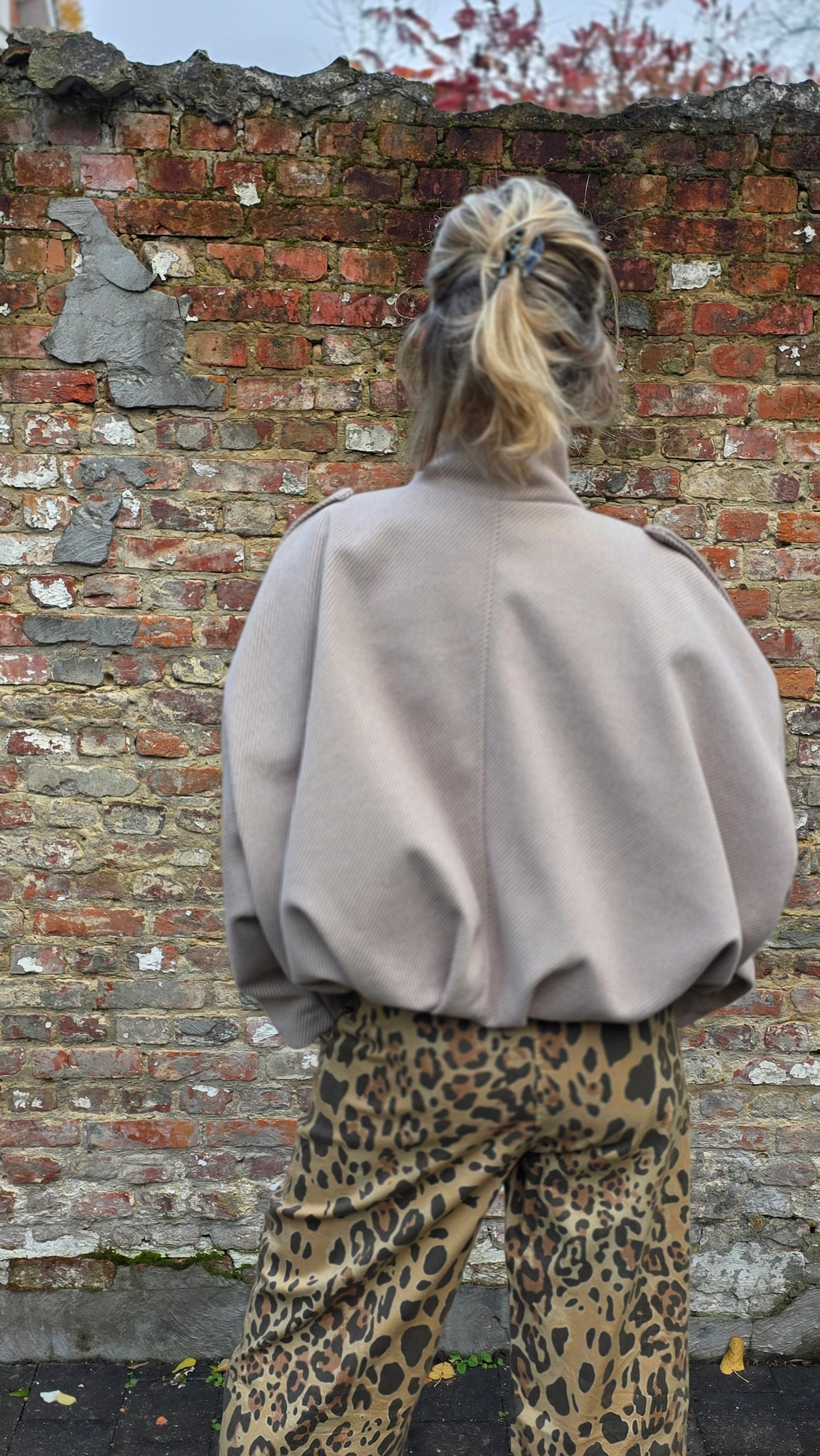 Cleo bomber jack oversized beige