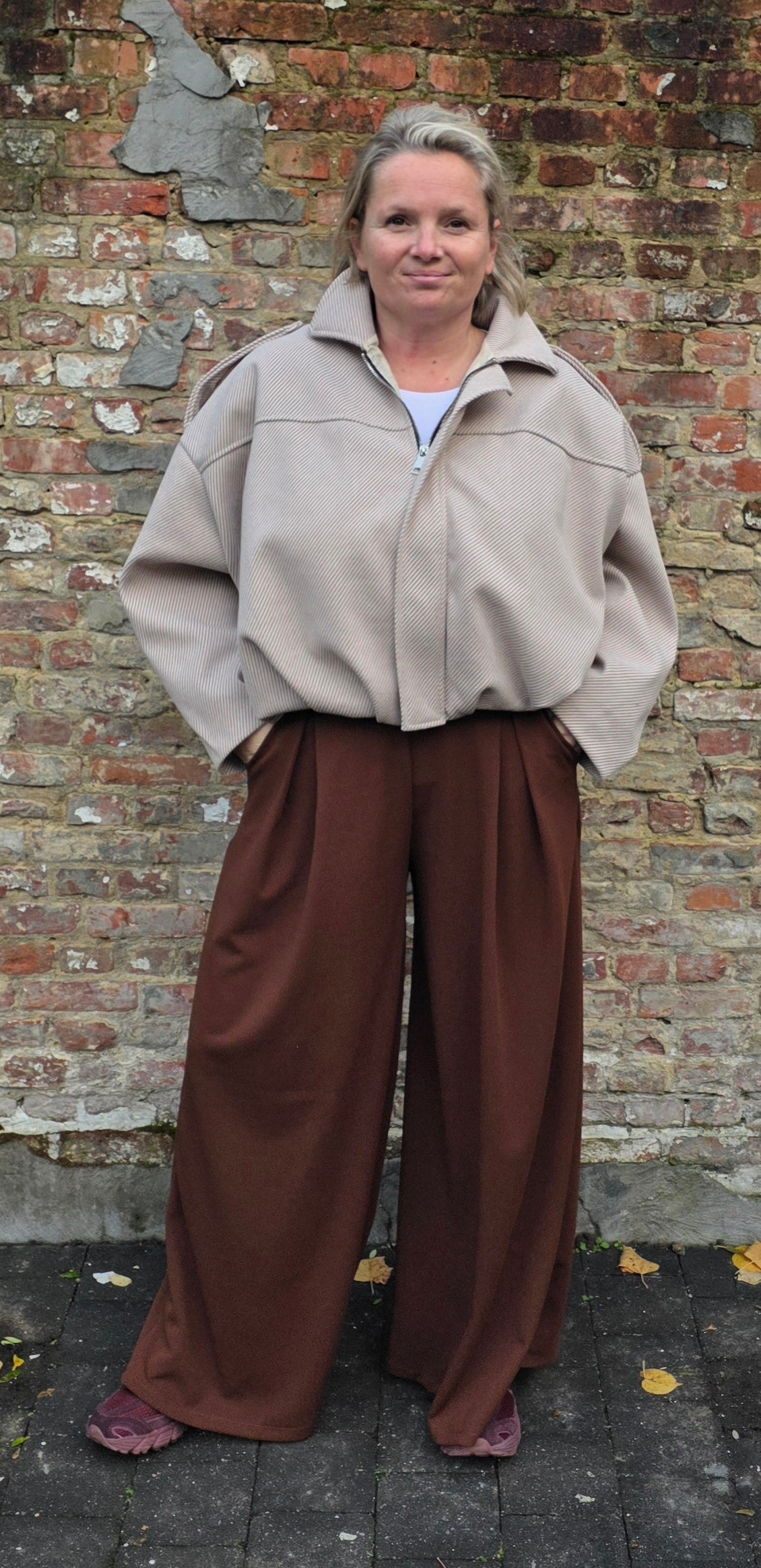 Lucy magic wide pants terracotta brown