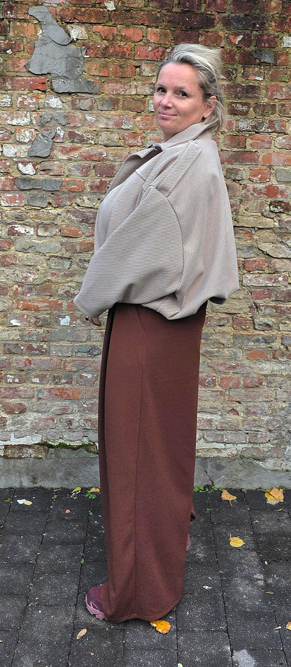 Lucy magic wide pants terracotta brown