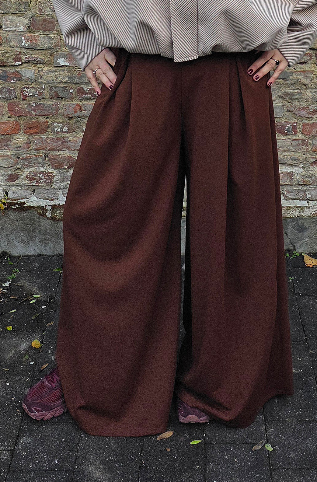 Lucy magic wide pants terracotta brown