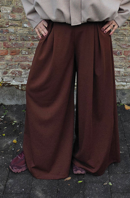 Lucy magic wide pants terracotta brown