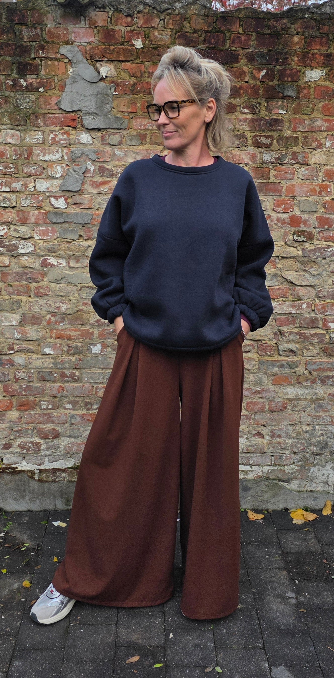 Lucy magic wide pants terracotta brown