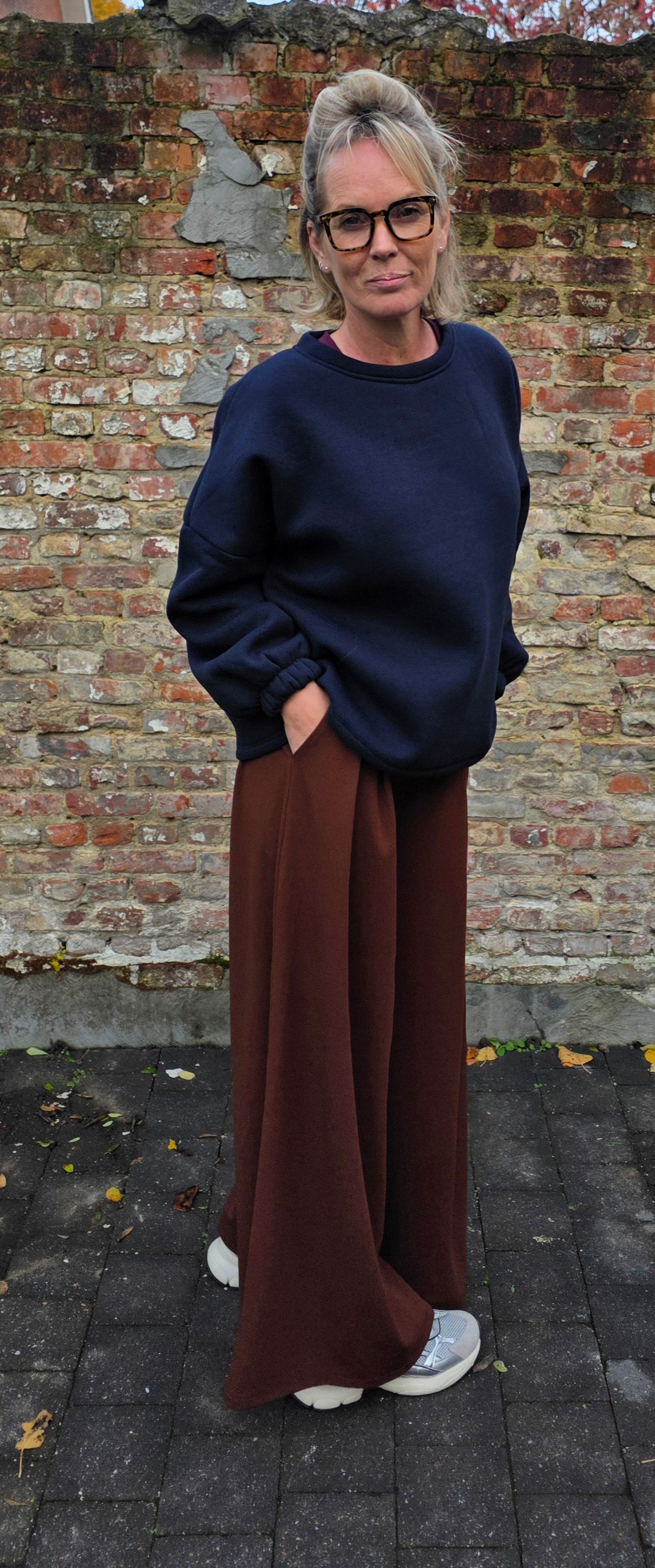 Lucy magic wide pants terracotta brown