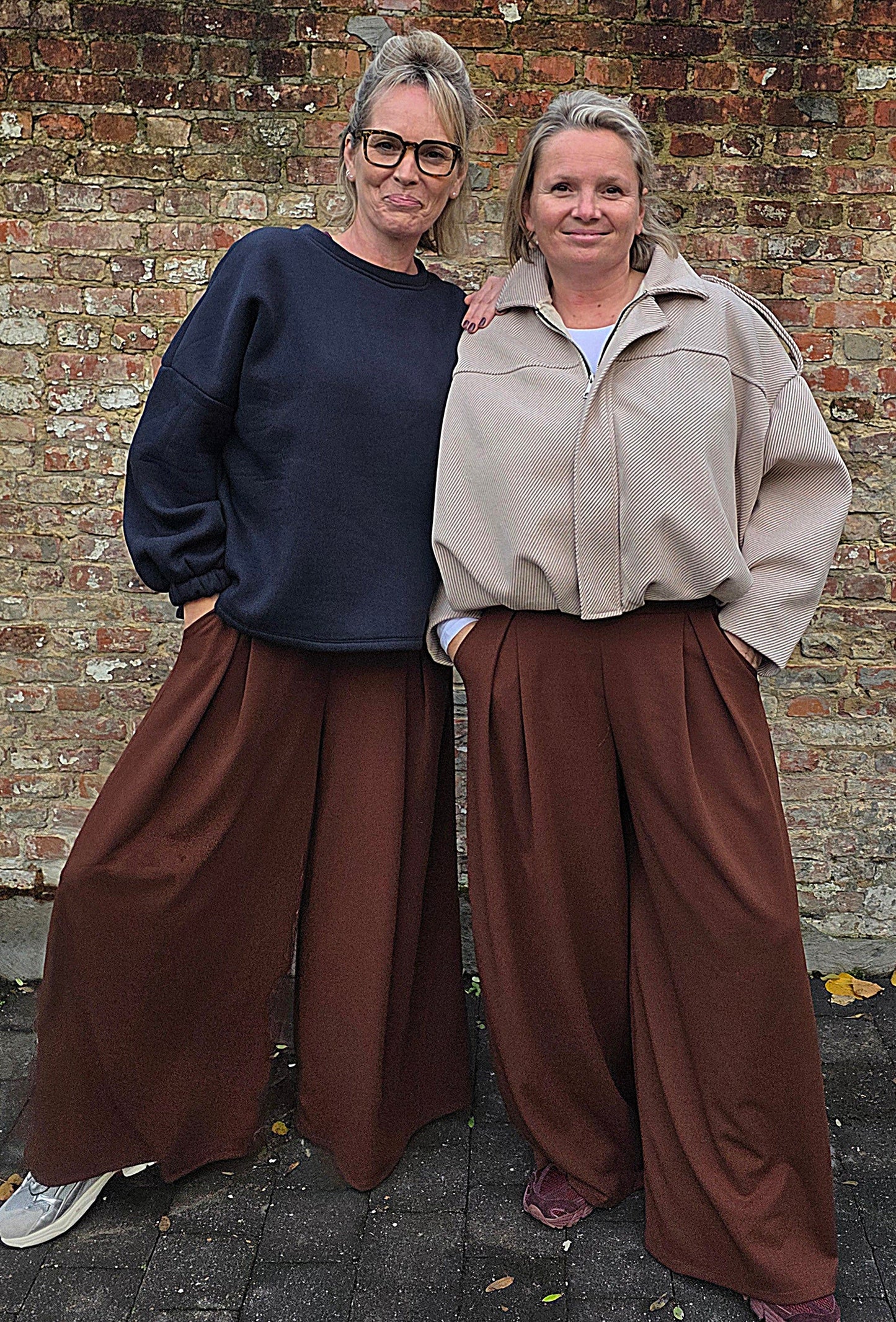 Lucy magic wide pants terracotta brown