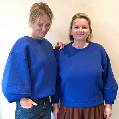 Dori sweater balloon sleeve royal blue