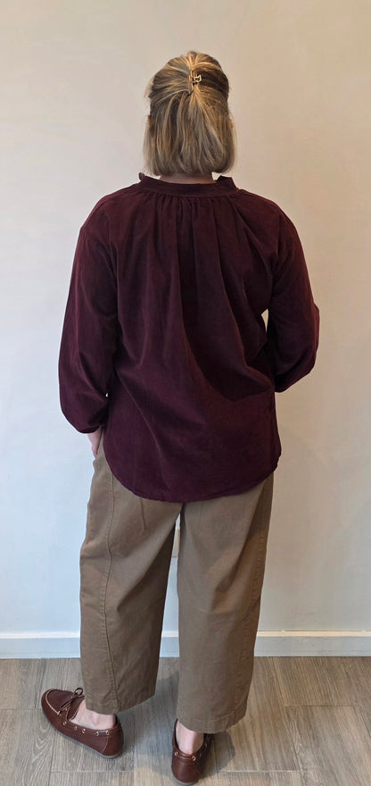 Cooper blouse velour bordeaux