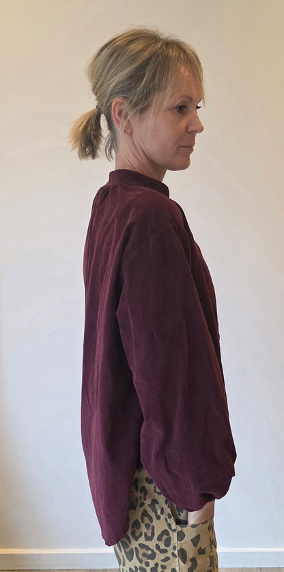 Cooper blouse velour bordeaux