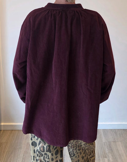 Cooper blouse velour bordeaux