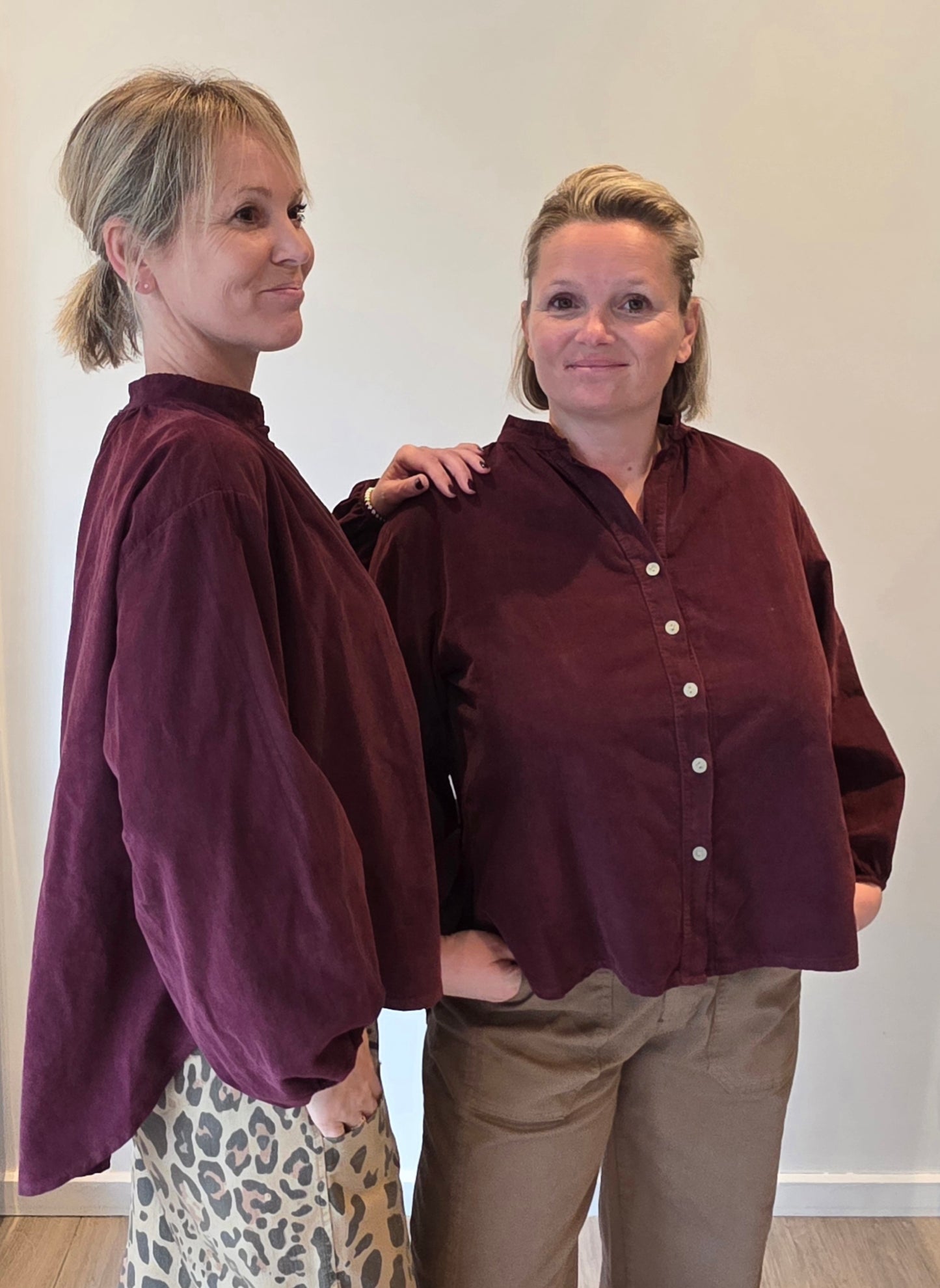 Cooper blouse velour bordeaux