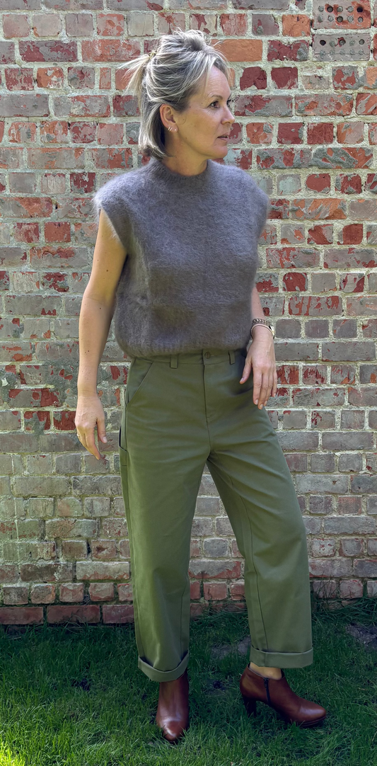 Alma straight pants kaki