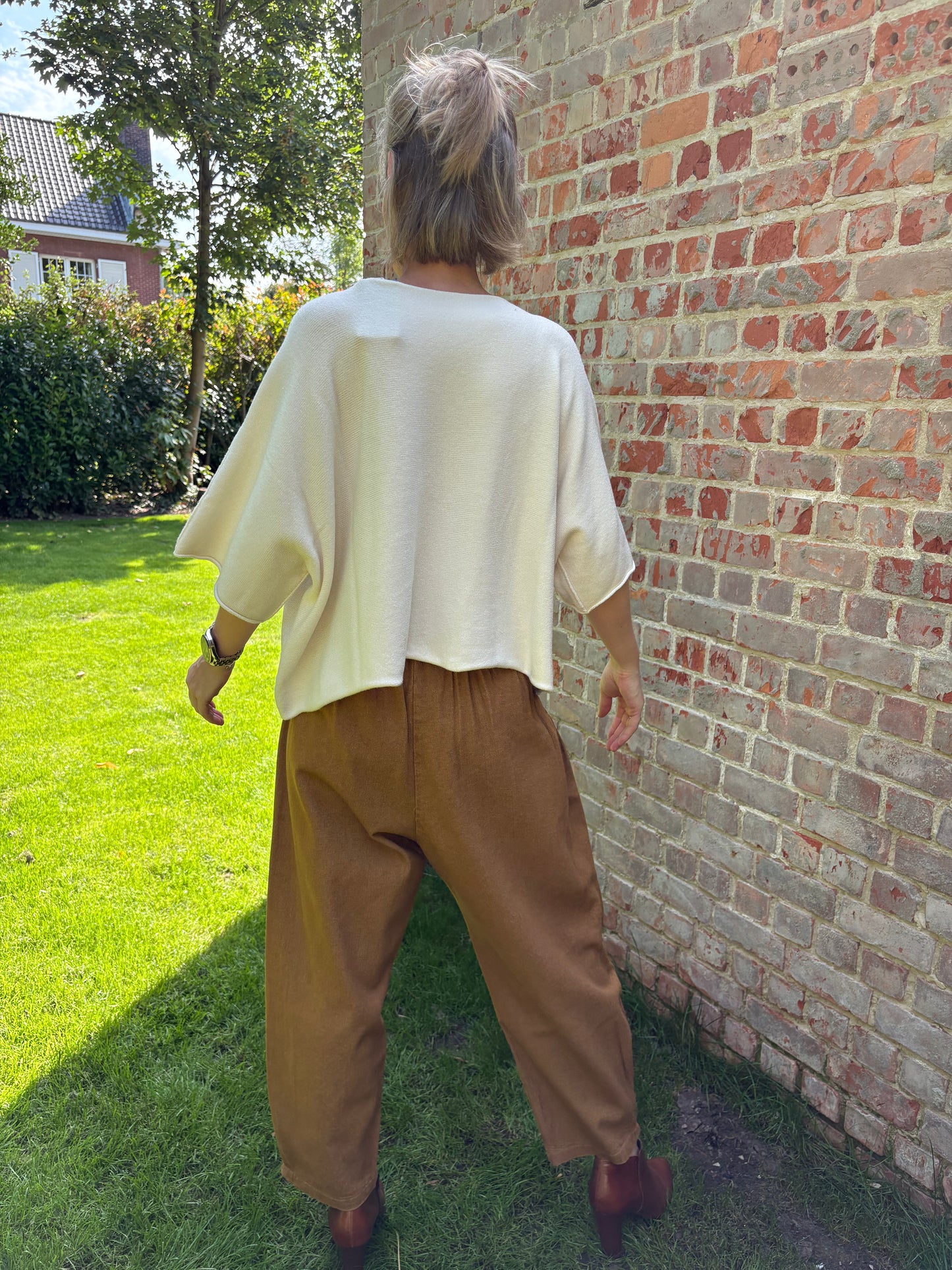 Elly pants barrel camel