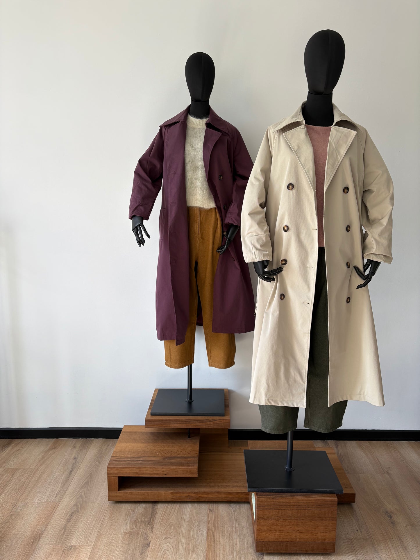 Amalfi trench burgundy