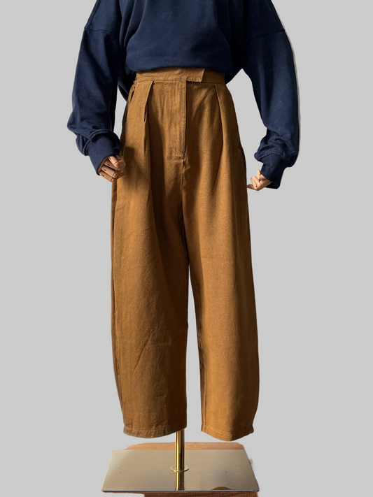 Elly pants barrel camel