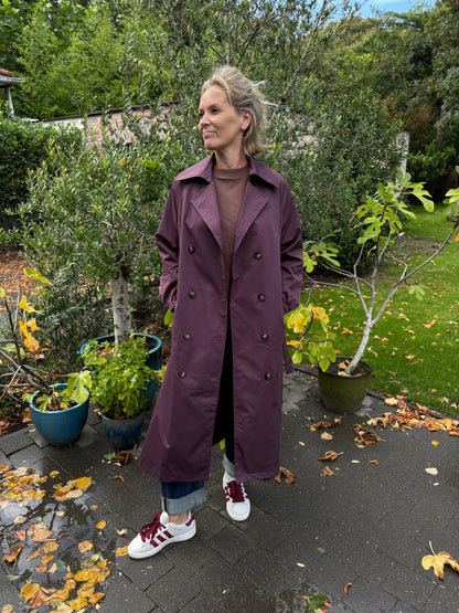 Amalfi trench burgundy
