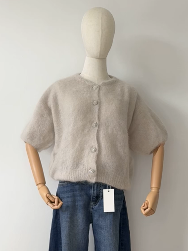 Collette knit Mohair ecru