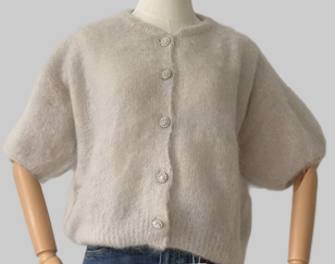 Collette knit Mohair ecru