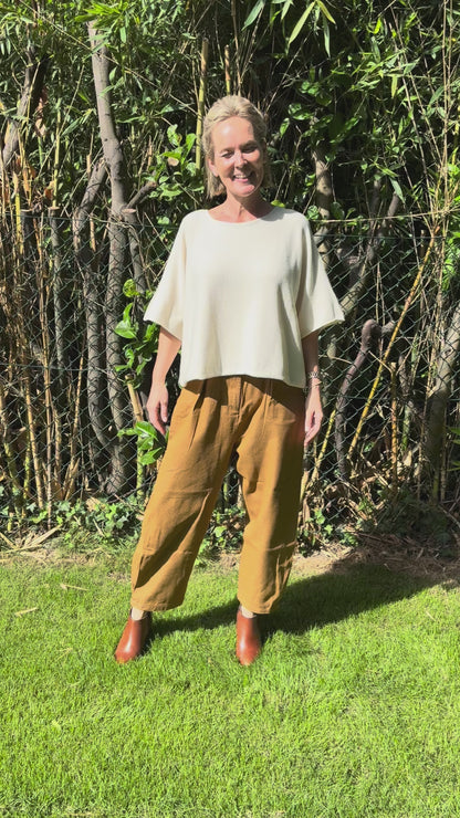 Elly pants barrel kaki