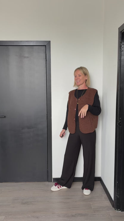 Stockholm gilet brown