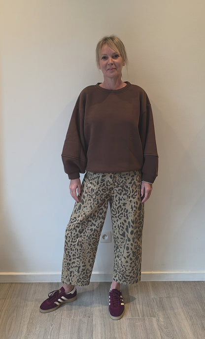 Dori sweater balloon sleeve chocolate