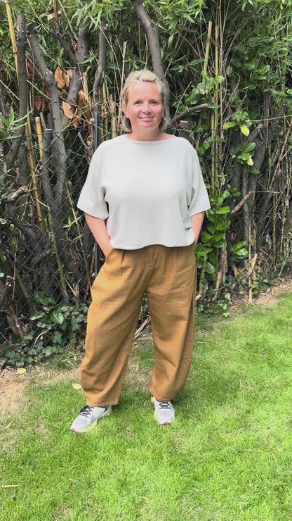 Elly pants barrel kaki