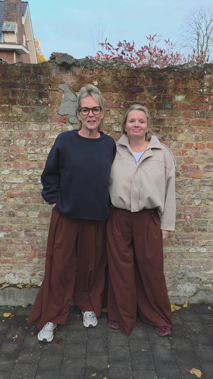 Lucy magic wide pants terracotta brown