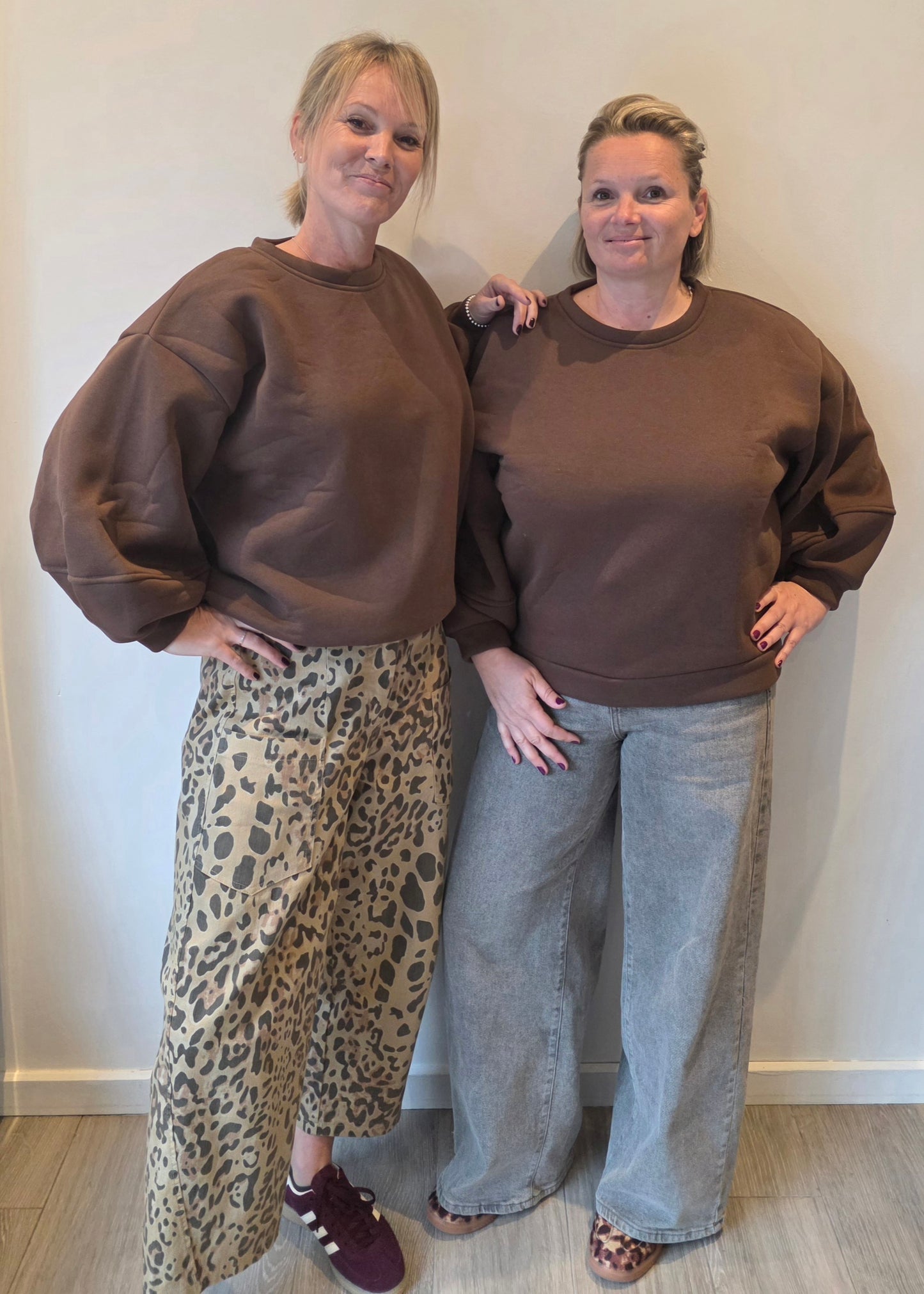 Dori sweater balloon sleeve chocolate